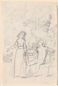 Esquisse de composition pour le portrait de famille Rabenske - Jens Juel