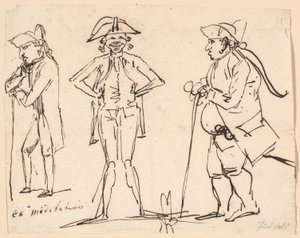 Méditation. Caricatures de Clemens, Juel et Charles Bonnet