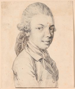 Autoportrait jeune. Buste en trois-quarts profil vers la droite - Jens Juel