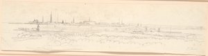 Vue sur Copenhague depuis la colline de Frederiksberg. Étude de fond pour le portrait de Frédéric VI en tant que prince héritier