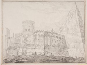 Pyramide de Cestius près de Porta S. Paulo - Jens Petersen Lund