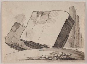 Fragments de ruines et cyprès - Jens Petersen Lund