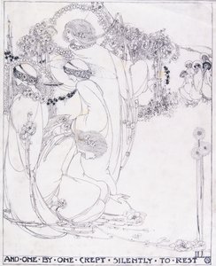 Et un par un, ils se glissèrent silencieusement pour se reposer, vers 1902-3 - Jessie Marion King