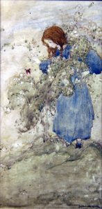 Fille et papillon