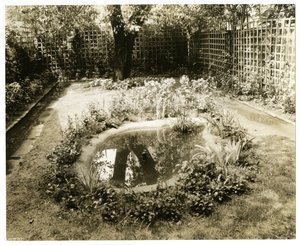 Jardin de Mme W H Wells, 265 W 11th, Greenwich Village, New York, USA, vers 1936-37 - Jessie Tarbox Beals