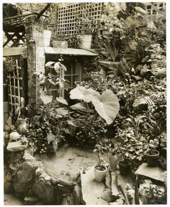 Piscine montrant la terrasse Maison de George et Mary Stonehill, Greenwich Village, New York, USA, c.1936-37