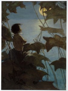 Il leva les yeux vers la large lune jaune et pensa qu