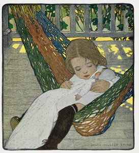 Bercer une poupée pour dormir - Jessie Willcox Smith
