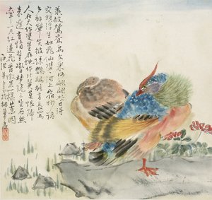 Une paire de canards mandarins, 1857