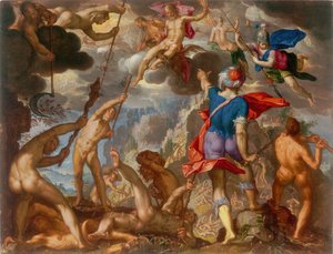 La bataille entre les dieux et les géants, vers 1608