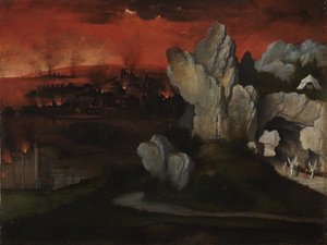 Paysage avec la destruction de Sodome et Gomorrhe - Joachim Patinir