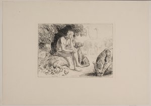 Adam parmi les animaux - Joakim Frederik Skovgaard