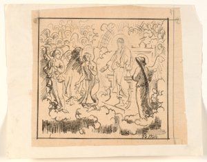 Les anges sur le trône du Seigneur - Joakim Frederik Skovgaard