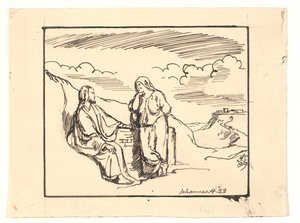 Le Christ et la femme samaritaine - Joakim Frederik Skovgaard