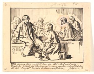 Le Christ lave les pieds de Pierre - Joakim Frederik Skovgaard