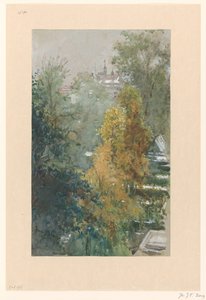 Vue sur des arbres et des bâtiments