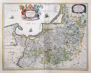 Carte de la Prusse orientale, de 