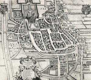 Carte de Racconigi, Gravure par Joan Blaeu, Italie
