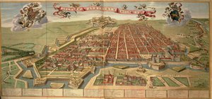 Carte de Turin, gravure du Theatrum Sabaudiae - Joan Blaeu