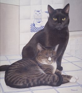 Stray et Daisie dans la cuisine