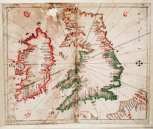 Grande-Bretagne et Irlande, vers 1550