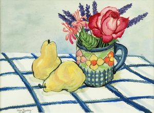 Rose rouge et deux poires, 2008