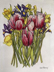 Tulipes, Jonquilles et Iris