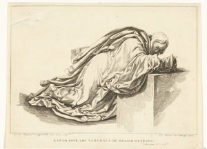 Figure agenouillée, Étude pour les tableaux du drame de Jésus