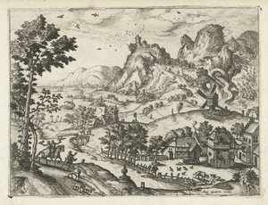 Oiseaux chanteurs sous la pluie - Joannes van Doetechum (I) (attributed to)