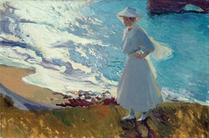 María sur la plage de Biarritz ou « Contre-jour » - Joaquín Sorolla