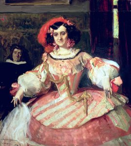 Portrait de Maria Guerrero, actrice et directrice du Teatro Español à Madrid