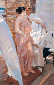 La robe rose, après le bain - Joaquin Sorolla y Bastida