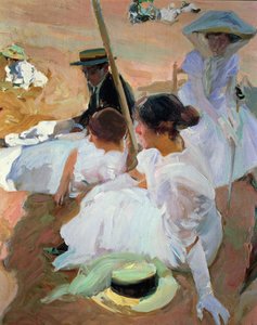 Sous le parasol, Zarauz - Joaquin Sorolla y Bastida