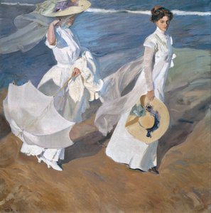 Promenade le long du rivage - Joaquín Sorolla