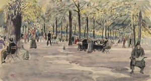 Les jardins des Tuileries, Paris, vers 1925