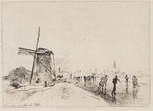 Vue de la ville de Maaslins - Johan Barthold Jongkind