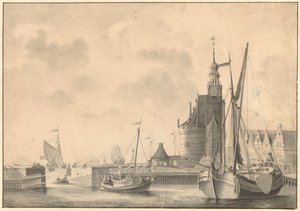 Le port de Hoorn - Johan Antonie Kaldenbach