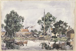 Un canal à La Haye, 1868