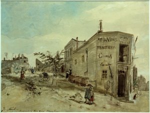 Vue de Montmartre, le Café Le Roi du Désert
