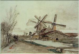 Les moulins de Stolk, Rotterdam - Johan Barthold Jongkind