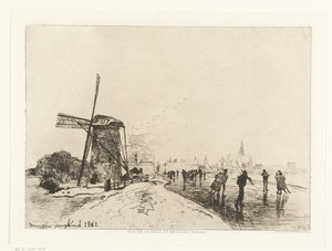 Vue de Maassluis (Vue de la ville de Maaslins) - Johan Barthold Jongkind