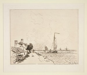 Les deux barques à voile - Johan Barthold Jongkind