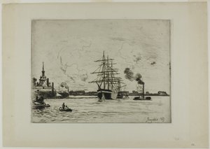 Le Vieux Port de Rotterdam - Johan Barthold Jongkind
