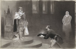 Conception pour illustration dans De Amsterdammer: Le cadeau des Transvaalers pour le roi Édouard