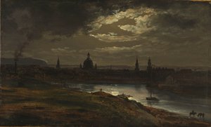 Dresde au clair de lune