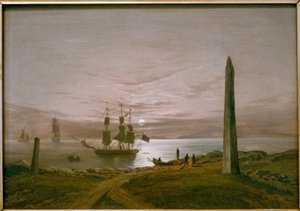 Paysage de fjord au clair de lune - Johan Christian Dahl