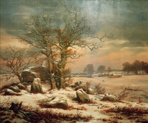 Dolmen près de Vordingborg en hiver