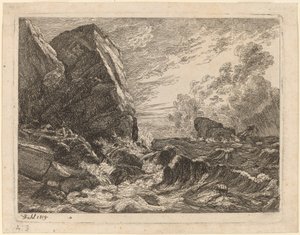 Côte norvégienne pendant une tempête
