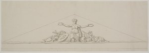 Esquisse pour un fronton, symbolisant la prospérité - Johan Christoph Petzold