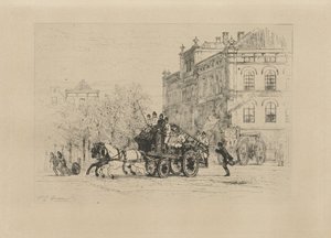 Vue de la Weesperplein avec un camion de pompiers - Johan Conrad Greive
